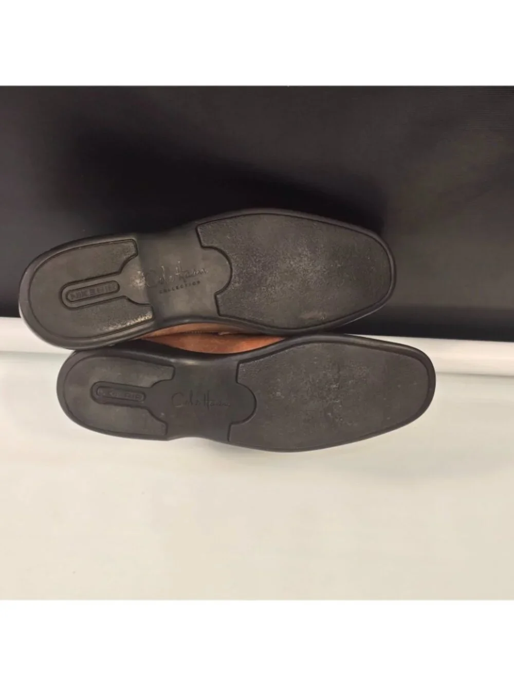Cole Haan NikeAir Slip On Loafers Sz 7 Brown Leather Classic Preppy Italy
